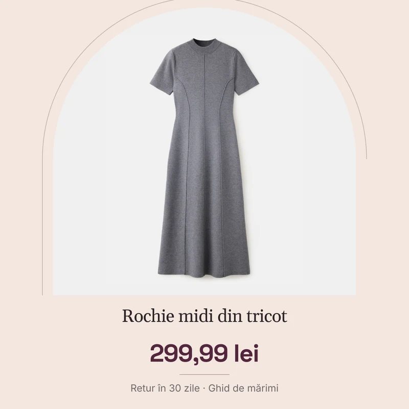 Rochie midi din tricot