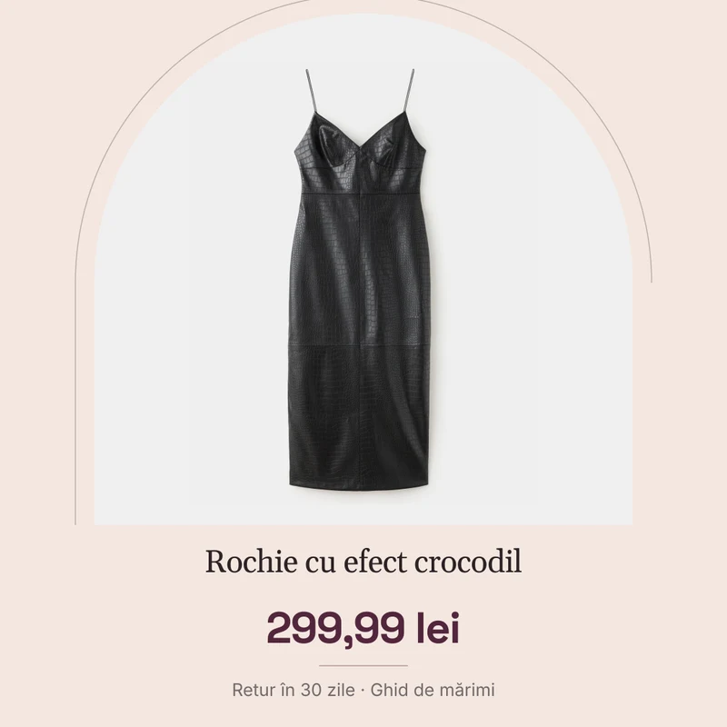 Rochie cu efect crocodil